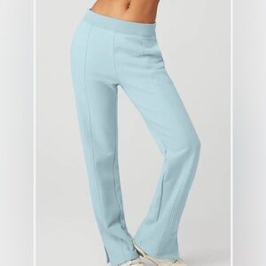 Alo free time wide leg sweatpants chalk blue